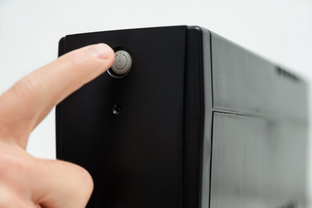 index finger is pressing start button 191163 1078